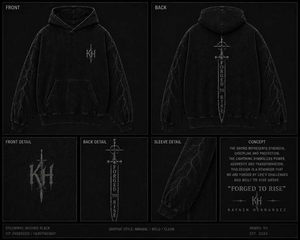 Forged to Rise Hoodie - Front and Back