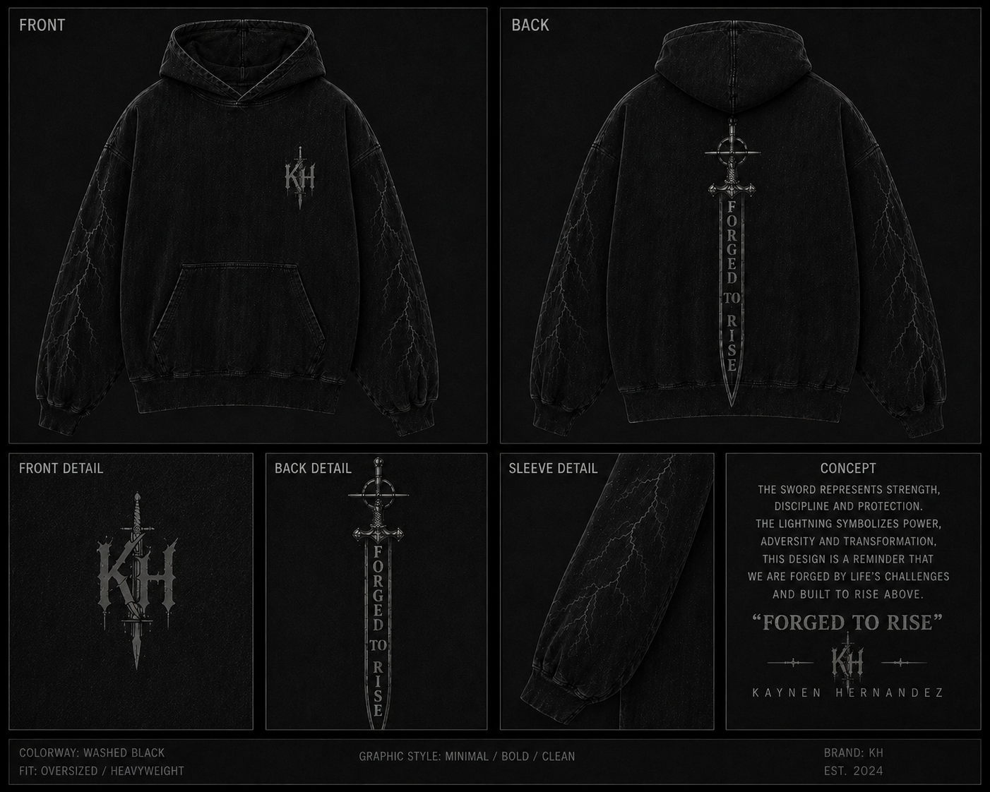 Forged to Rise Hoodie - Front and Back