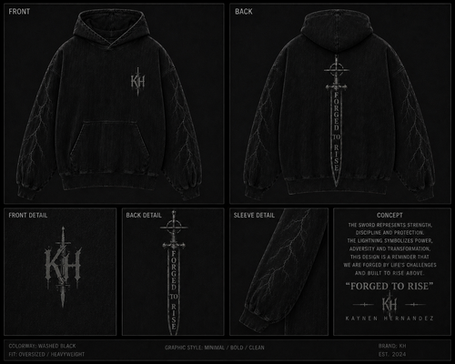 Forged to Rise Hoodie - Front and Back